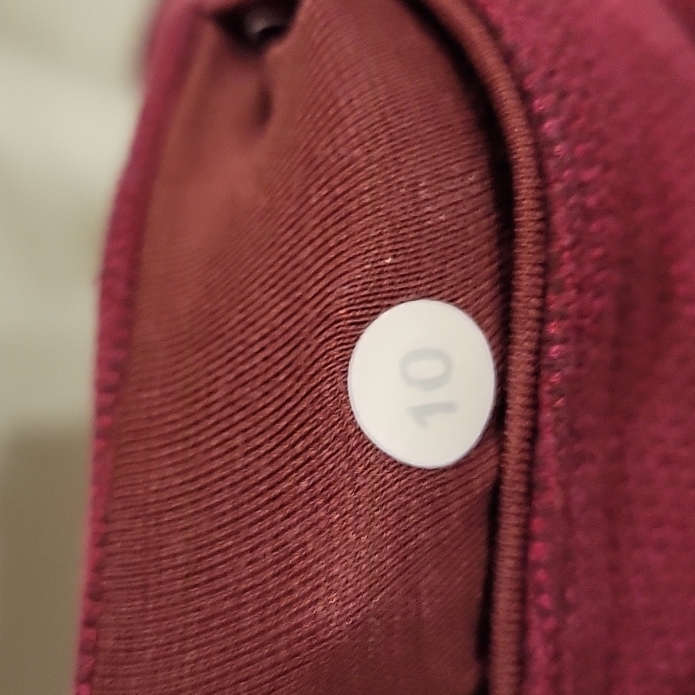 Lululemon Wunder Under Rust Berry Blumble Berry Leggings Size 10 - Picture 10 of 10